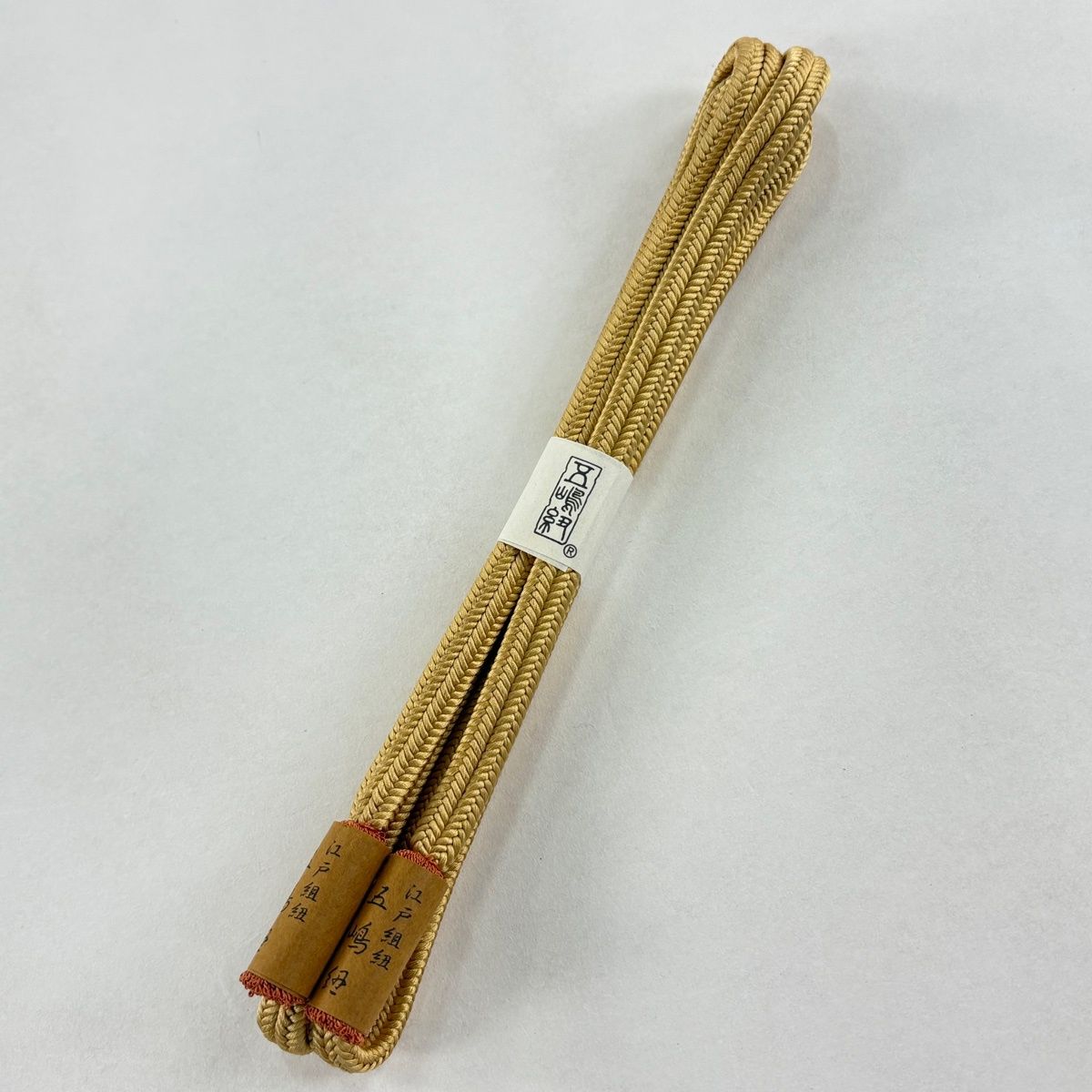 帯締め 無形文化財 五嶋紐 江戸組紐 カジュアル ベージュ 正絹 和装小物