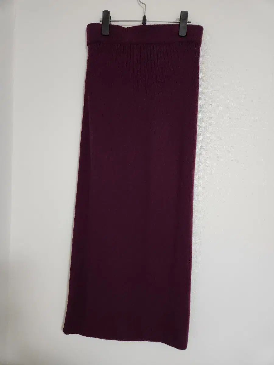 サンドロ ワイン色 ストライプ ニット スカート