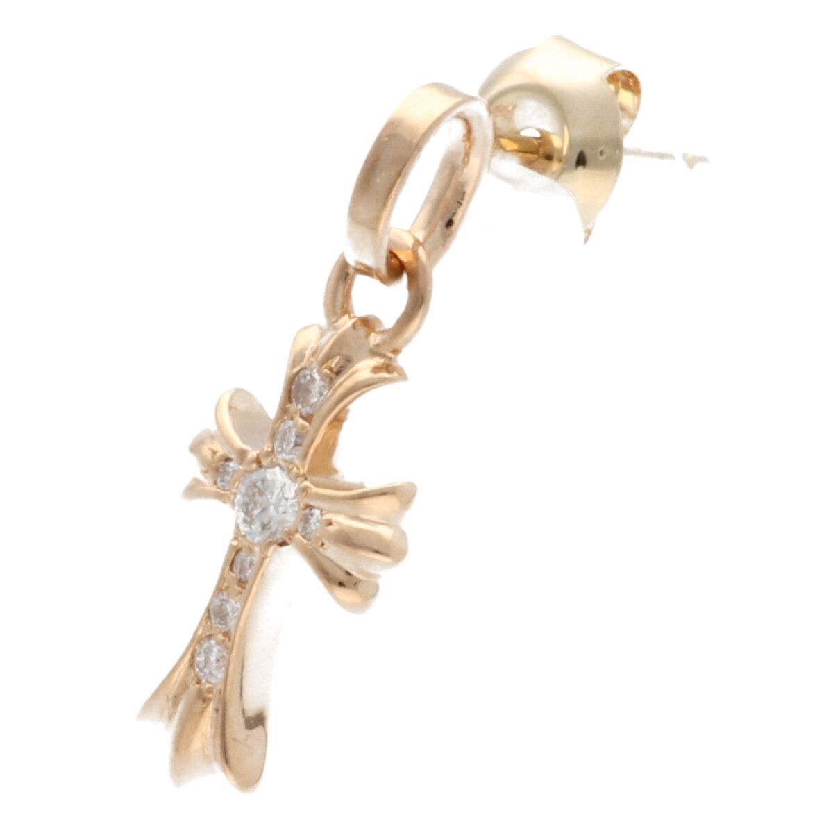 No brand ノーブランド ピアス ダイヤクロスピアス K 22 ゴールド 片耳 YM