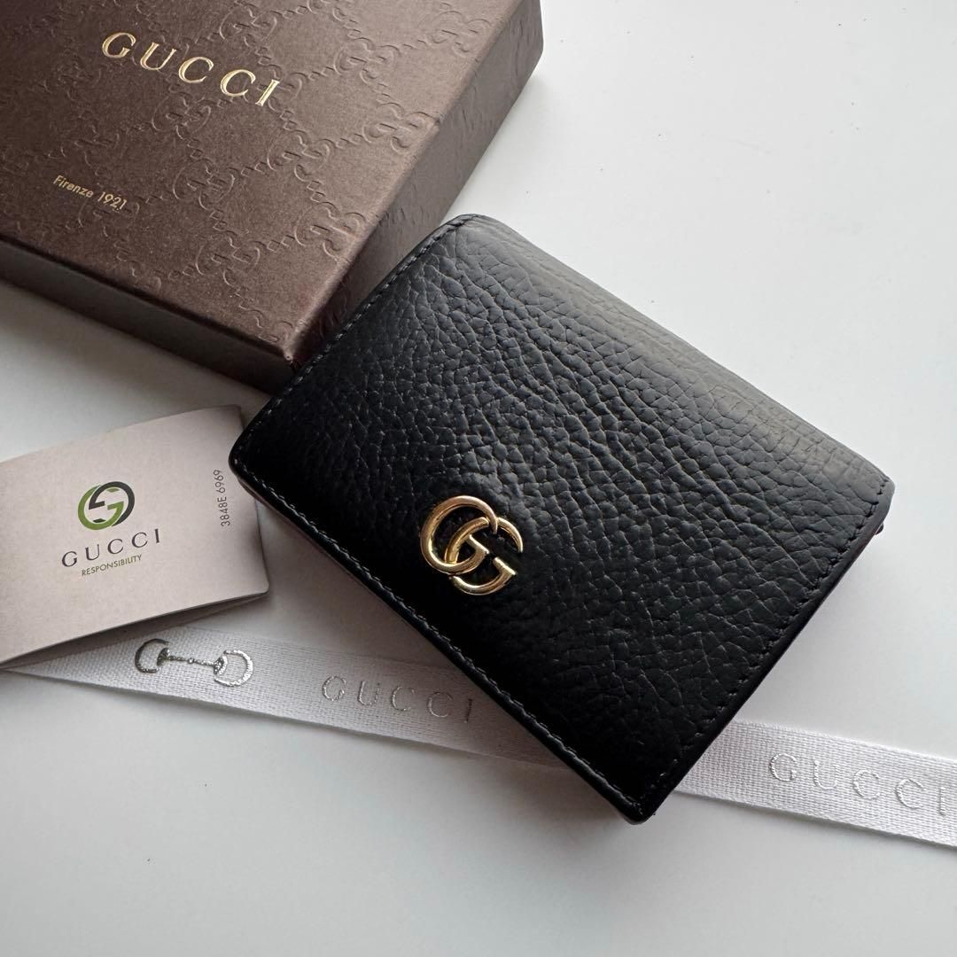 価格 174 GUCCI グッチ マーモント 2つ折り 財布