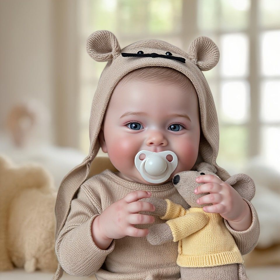 リアルな手触り リボーンドール 18インチ 45 cm ビニール製ベビー人形 手塗りヘア＆肌 見える血管 新生児 家族 ギフト コディ ペイントヘアボーイ ビニールガール ペイントヘアの男の子