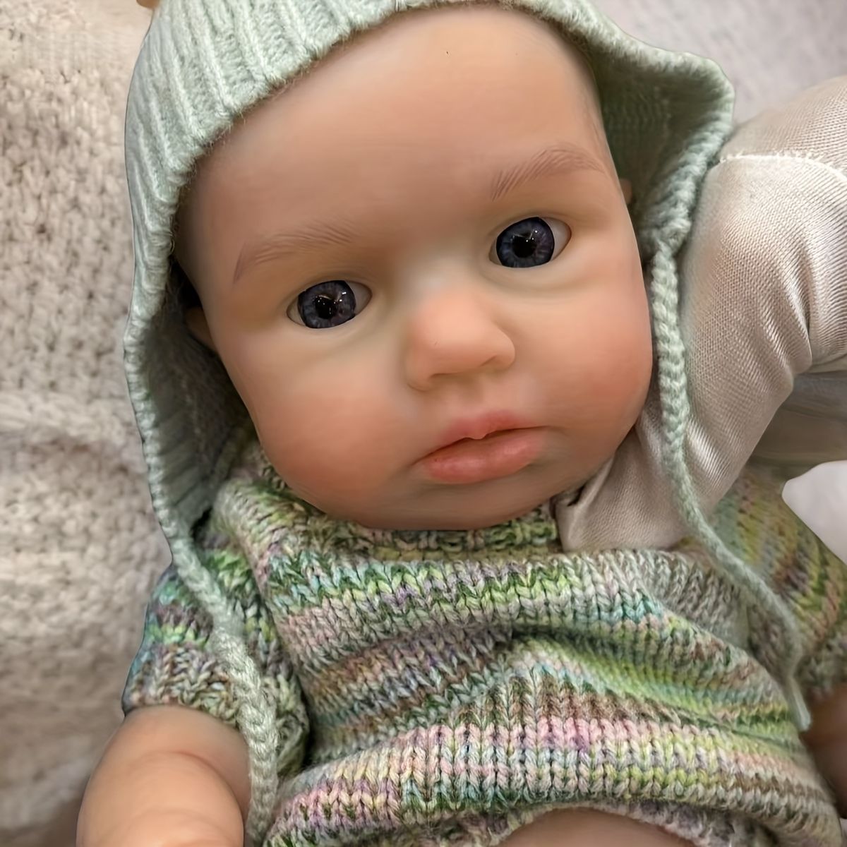 リアルな手触り リボーンベビードール 13インチ シリコン製 赤ちゃん人形 全身可動 手描き リアルな血管 新生児 沐浴 コレクター ギフト 3歳以上 ミックス