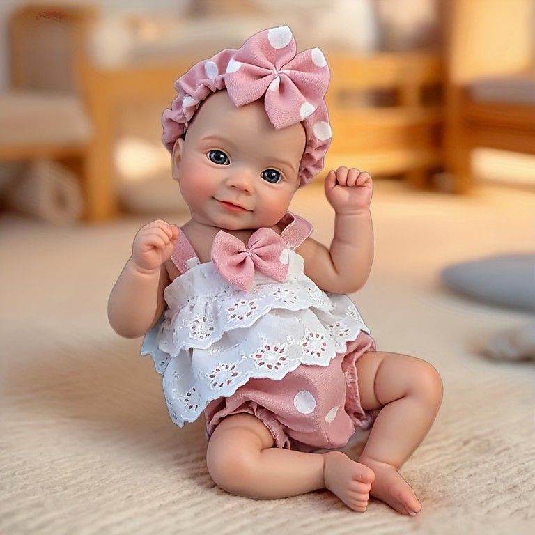 リアルな手触り リボーンベビードール 10インチ 25 cm シリコン製 ハンドメイド 新生児 そっくり人形 コレクター ロールプレイ 名前入れ対応 ソフトライトベージュ