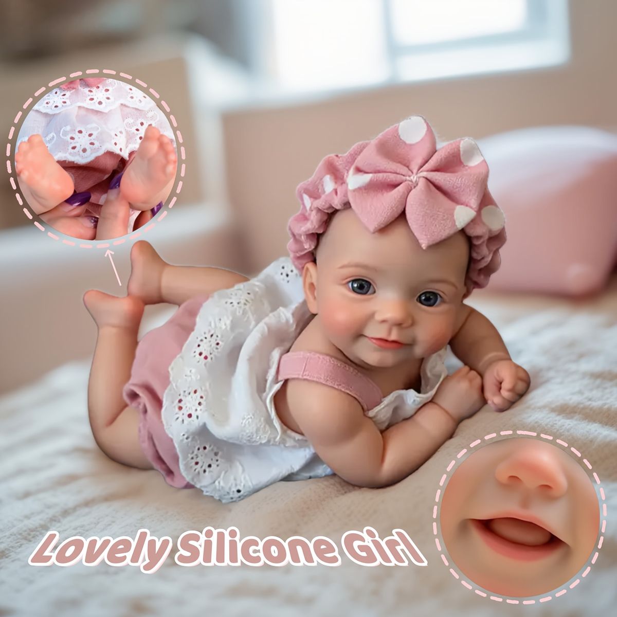 リアルな手触り】リボーンベビードール 10インチ(25cm) シリコン製