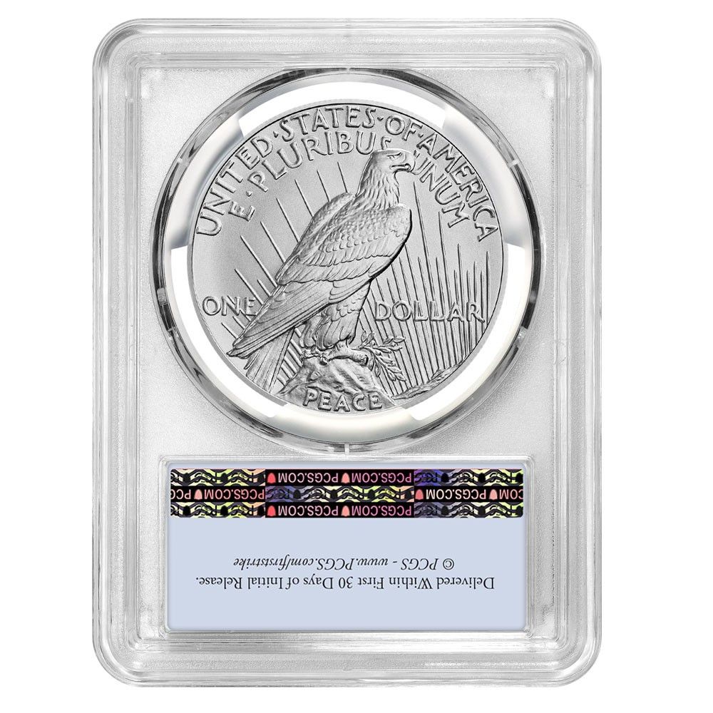 1ドル ピースシルバードル PCGS MS 69 FS フラッグラベル