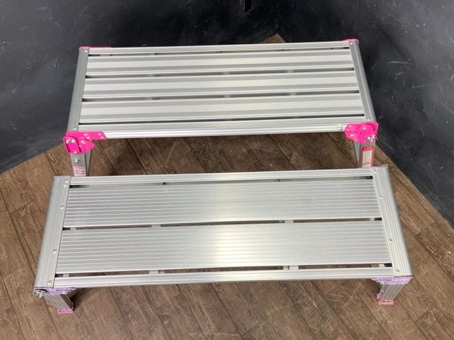 脚立2点セット LIFELEX コーナン オリジナル アルミ洗車台 AWS-9060 P 幅90×高60 耐荷重量100 折りたたみ ステップ台 馬脚立 515350