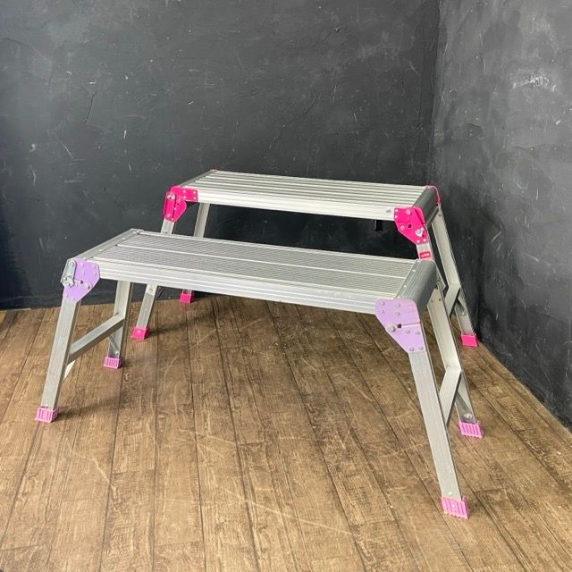 脚立2点セット LIFELEX コーナン オリジナル アルミ洗車台 AWS-9060 P 幅90×高60 耐荷重量100 折りたたみ ステップ台 馬脚立 515350