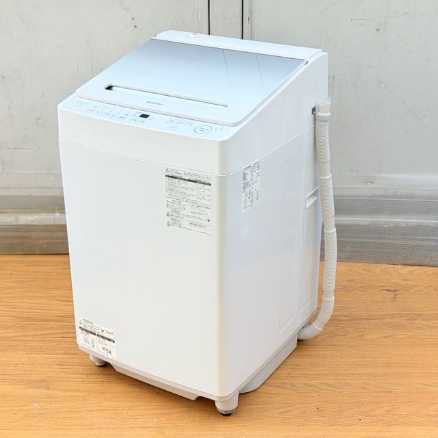 シャープ 全自動洗濯機 SHARP ES GV 10 J S 製 洗濯10 0 kg 風乾燥4 穴なし槽 白 124019 C 23286