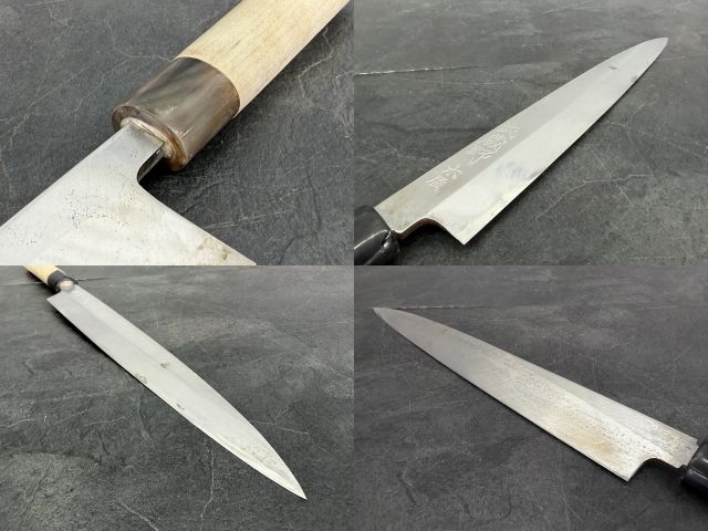 銘有 包丁 3本セット 武蔵野 木屋 出刃包丁 柳刃包丁 ペティナイフ 庖丁 ケース付き 料理 調理 刃渡り約18 2 26 13 cm 515373