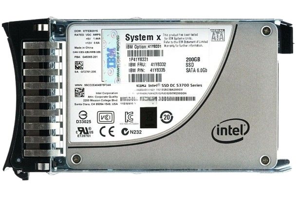 90日保証 再生品 Intel IBM 41 Y 8331 8335 200 GB SATA 6 SSD DC S 3700