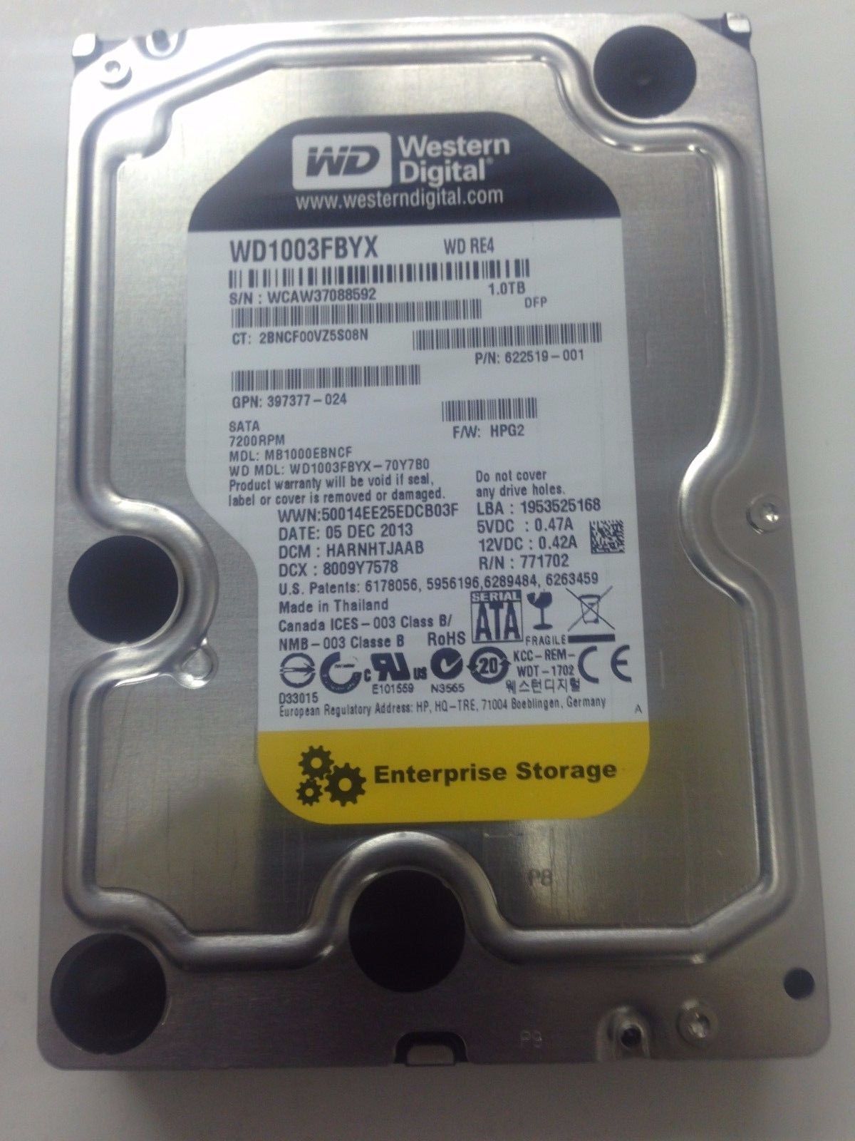 90日保証 再生品 Western Digital 3 5 7200 RPM 1 TB SATA Hard Drive