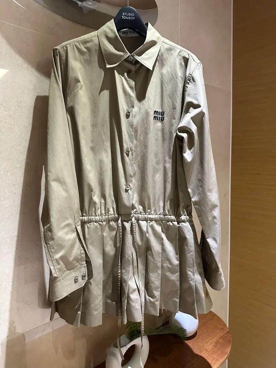 ミュウミュウ ポプリン プリーツ ONE PIECE