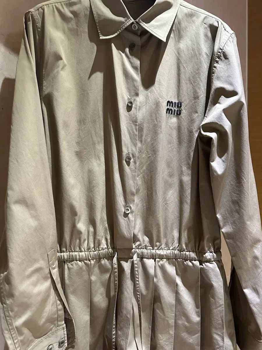 ミュウミュウ ポプリン プリーツ ONE PIECE