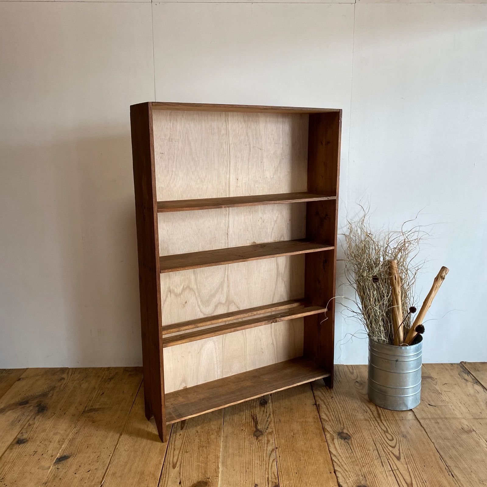 アンティーク 木製 本棚 オープンシェルフ 収納棚 古家具 y395 - メルカリ