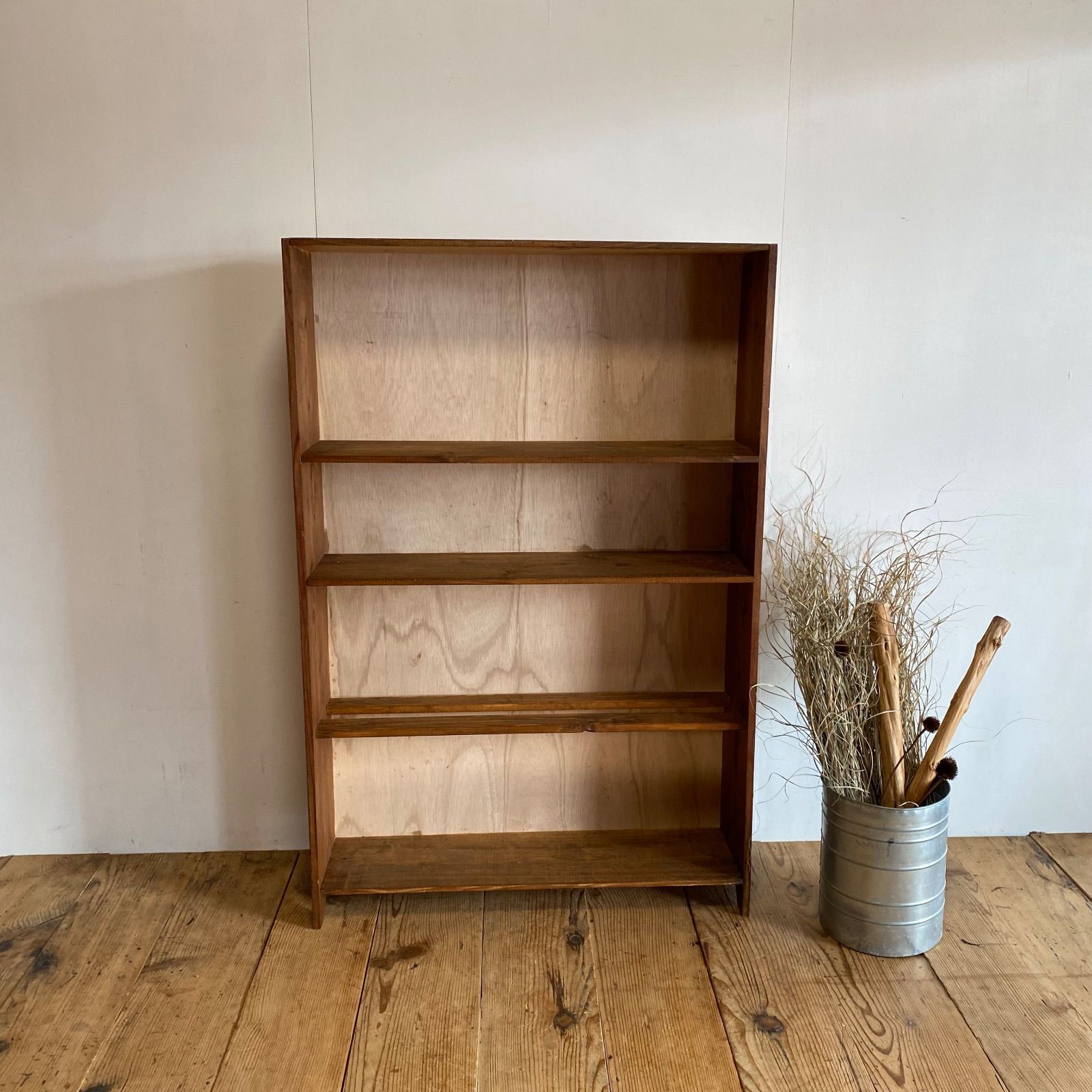 アンティーク 木製 本棚 オープンシェルフ 収納棚 古家具 y395 - メルカリ