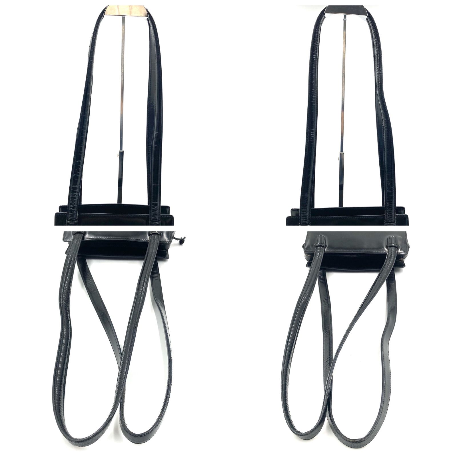 LOEWE ロエベ アナグラム型押し ショルダーバッグ グレーズドスムース