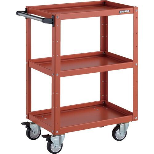 ＴＲＵＳＣＯ ツールワゴン イーグルワゴン ６００Ｘ４００ＸＨ８８０ ４輪自在 ウレタン車輪 オレンジ