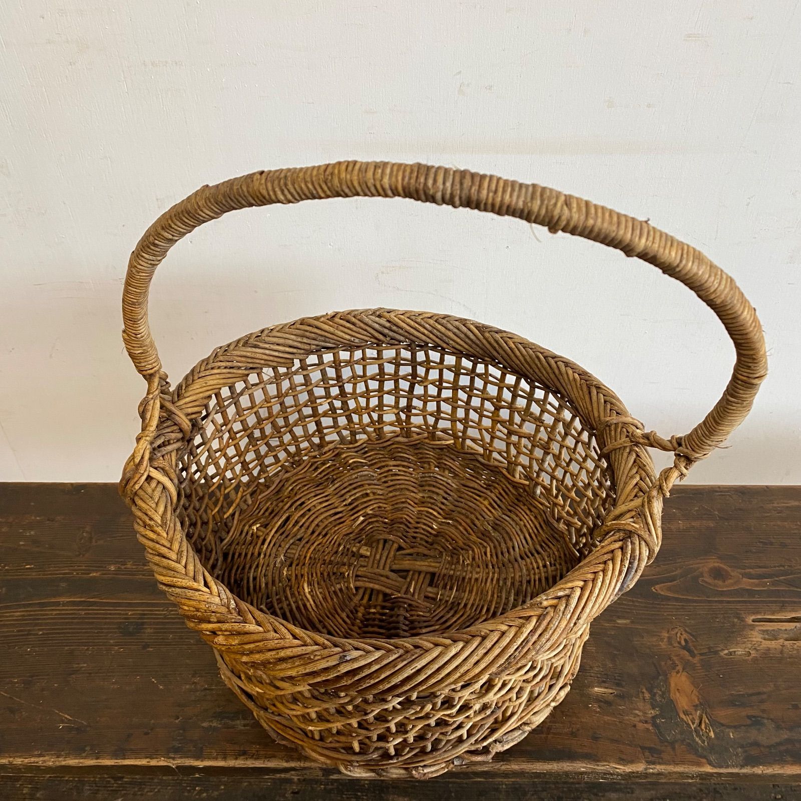 アンティーク あけび かご バスケット 古道具 民藝 収納 y396 - メルカリ