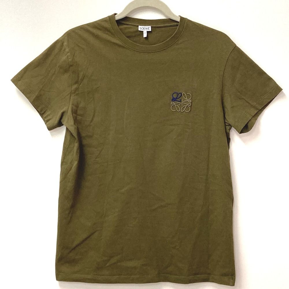 LOEWE ロエベ 半袖Ｔシャツ アナグラム ロゴ コットン カーキ