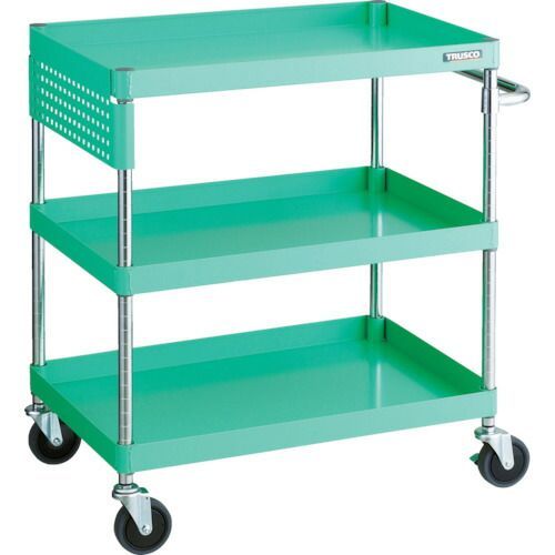 ＴＲＵＳＣＯ ツールワゴン フェニックスワゴン 省音 ７５０Ｘ５００ＸＨ８８０ パネル付 ヤンググリーン