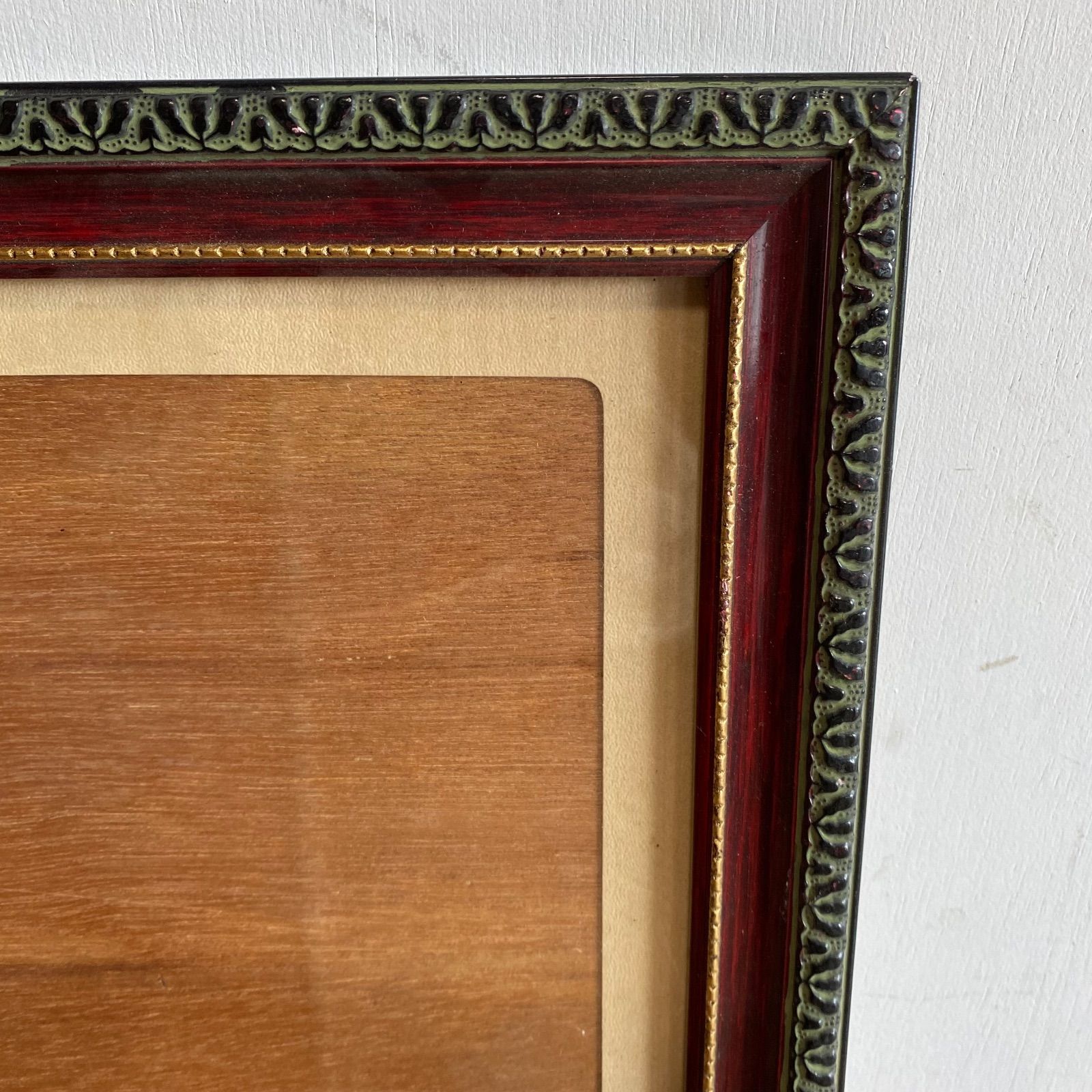 装飾的な木製額縁3点セット アンティーク 木製 額縁 3点セット 刺繍絵 古道具 フレーム