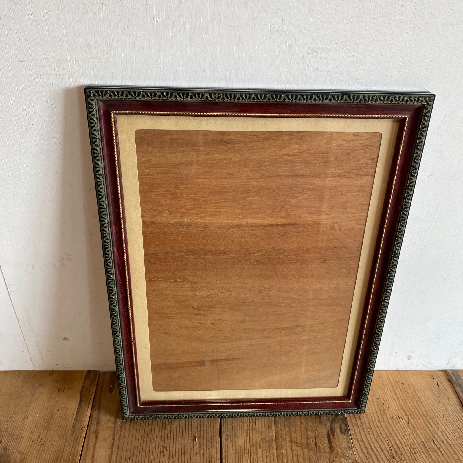 アンティーク 木製 額縁 3点セット 刺繍絵 古道具 フレーム