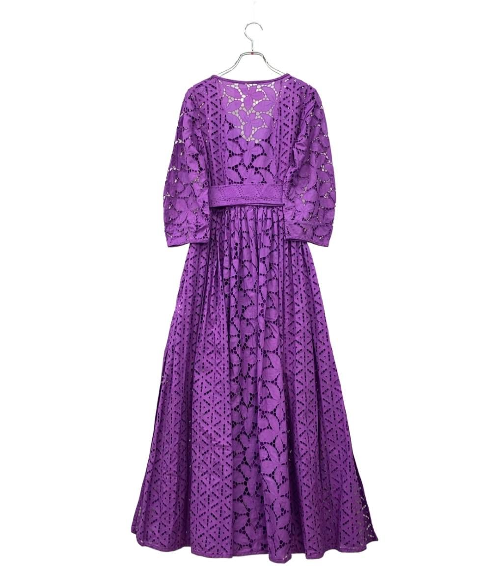 マイラン 長袖ワンピース オールオーバーレースラップドレス ペチコート付き レディース SIZE S MYLAN