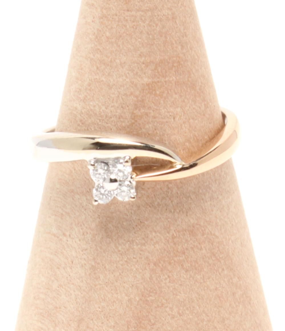 ヴァンドームアオヤマ リング 指輪 K 18 ダイヤ 4 P レディース SIZE 7号 VENDOME AOYAMA