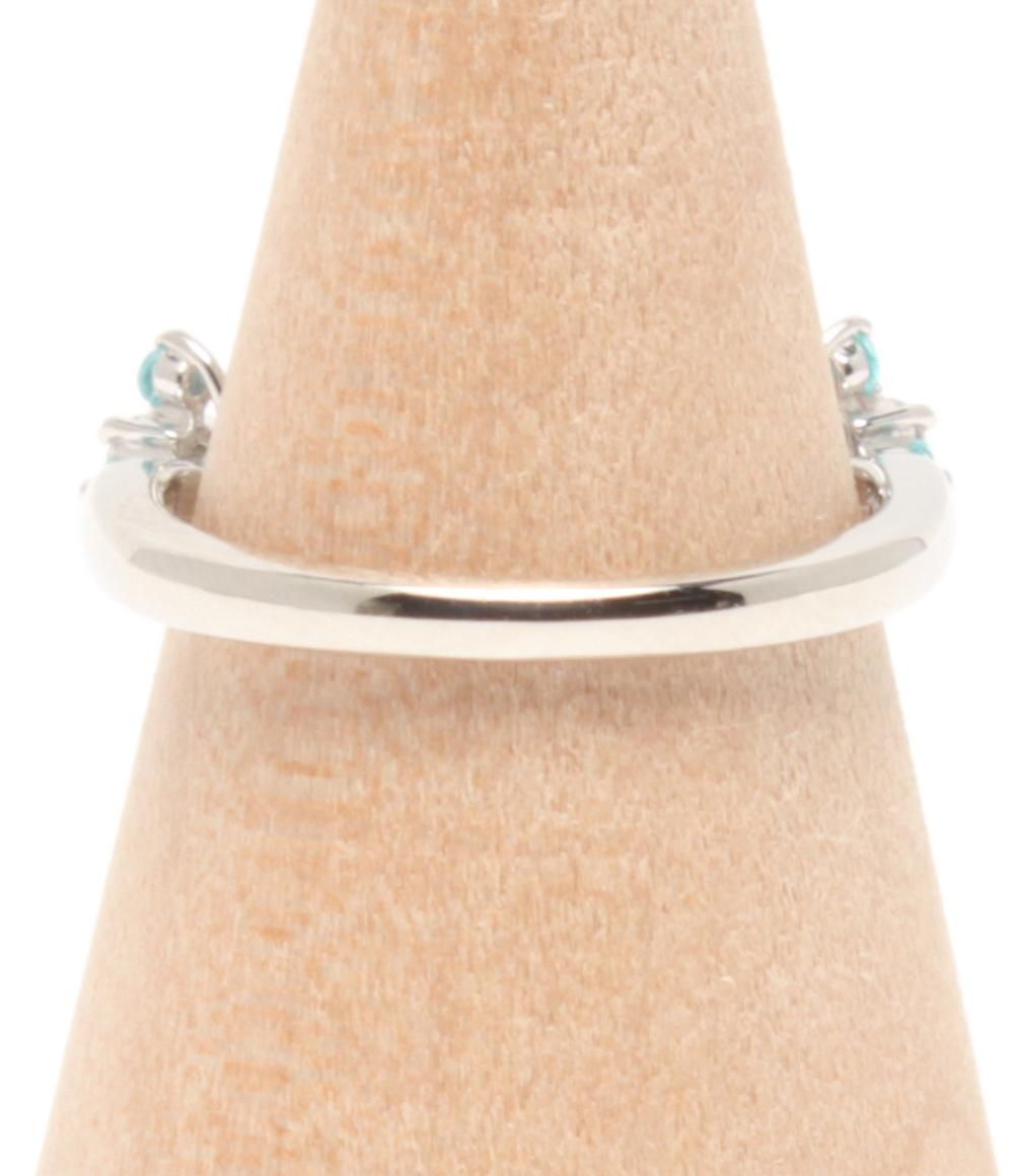 タサキ リング 指輪 Pt 900 ダイヤ 0.32 ct パライバトルマリン レディース SIZE 9号 TASAKI