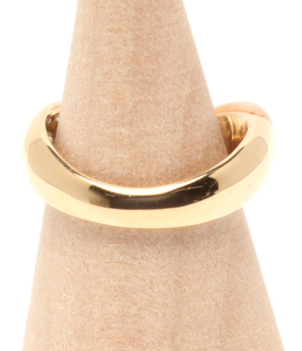 リング 指輪 K 18 ダイヤ 0.23 ct コーラル サンゴ レディース SIZE 11号