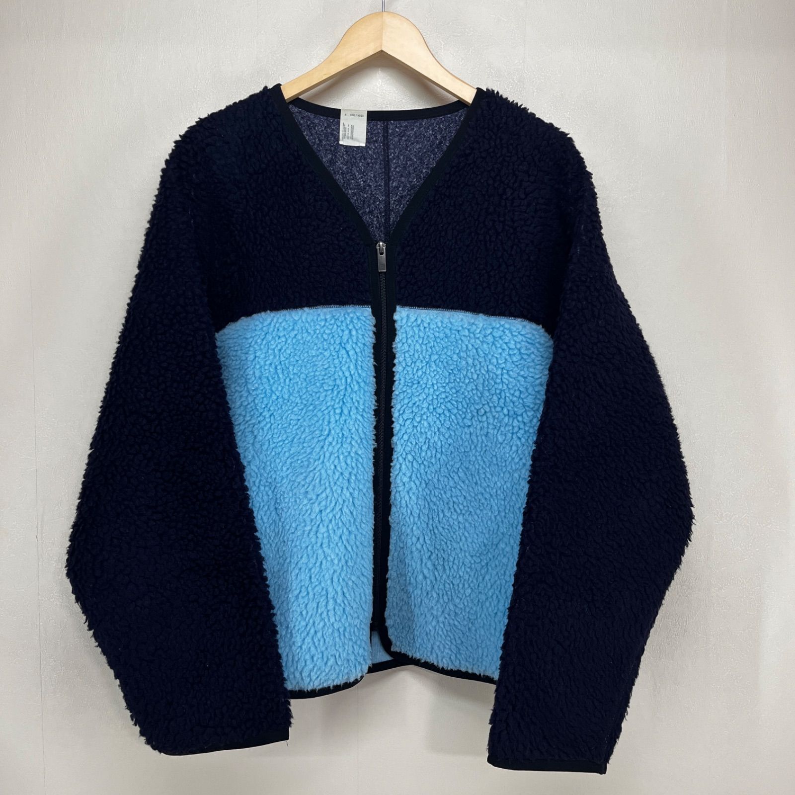 エヌハリウッド フリースジップカーディガン スカイブルー L
