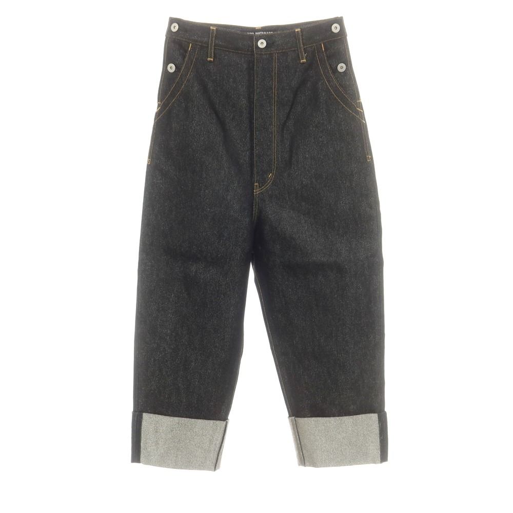 ジュンヤワタナベ JUNYA WATANABE 春夏 コットンキュプラポリエステル デニムパンツ ジーンズ ブラック サイズXS レディース