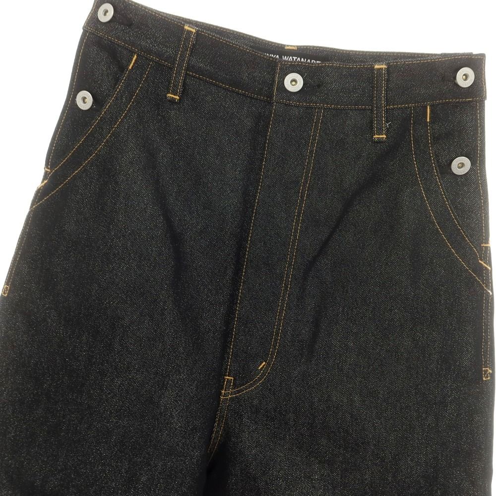 ジュンヤワタナベ JUNYA WATANABE 春夏 コットンキュプラポリエステル デニムパンツ ジーンズ ブラック サイズXS レディース