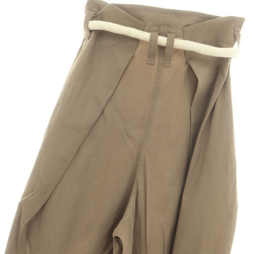  イッセイミヤケ ISSEY MIYAKE 春夏 リネン系 パンツ カーキベージュ系 サイズ表記なし L位 レディース その他 パンツ