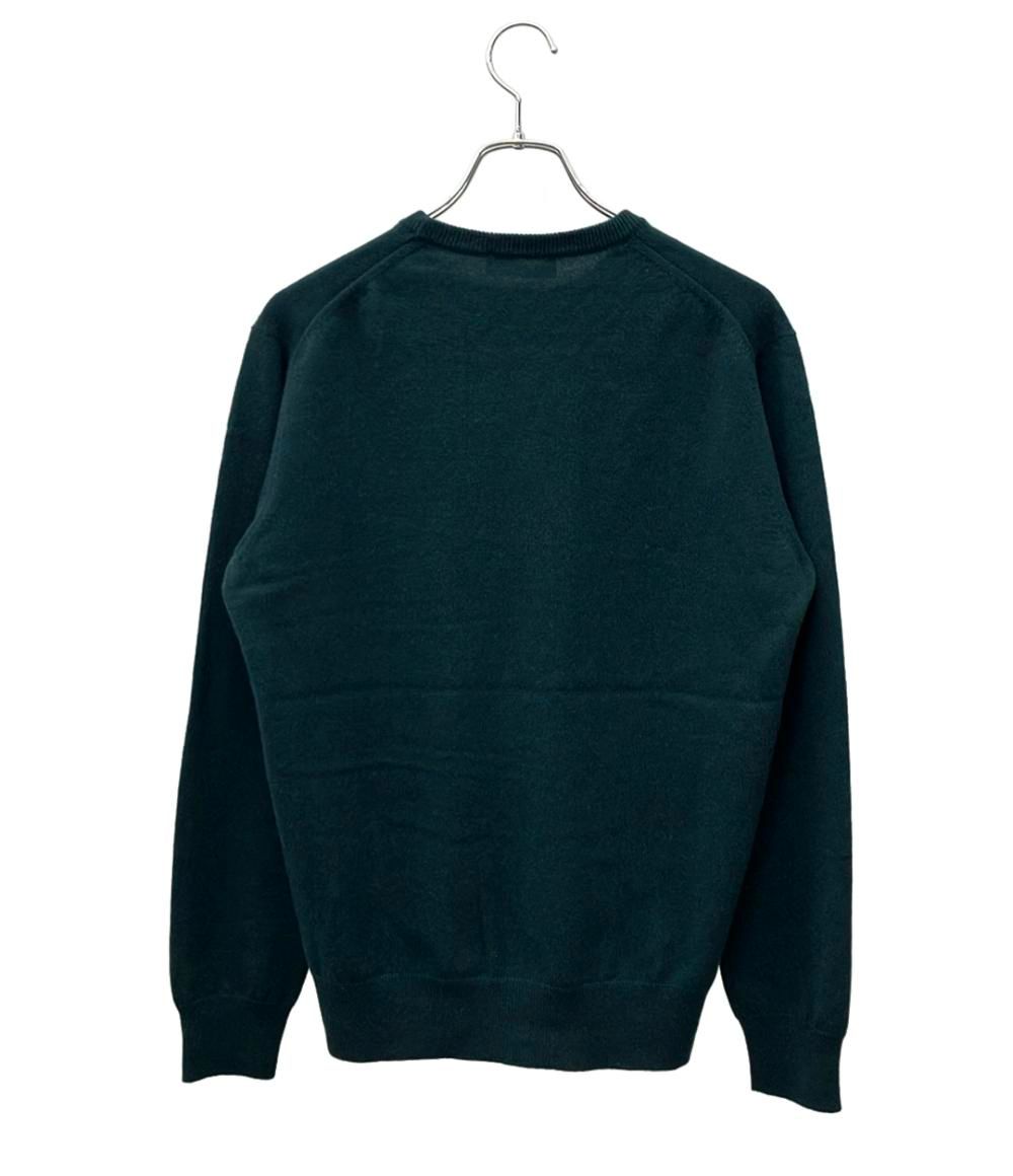 クルチアーニ 長袖ニット 薄手 クールネック グリーン カシミア100