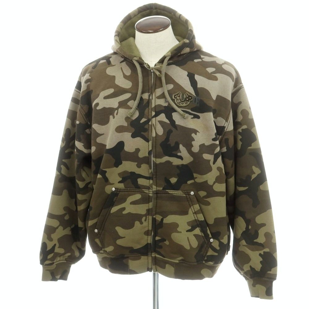 【中古】シュプリーム Supreme x True Religion 2025年秋冬 Zip Up Hooded Sweatshirt パーカー グリーン系【サイズXL】【メンズ】