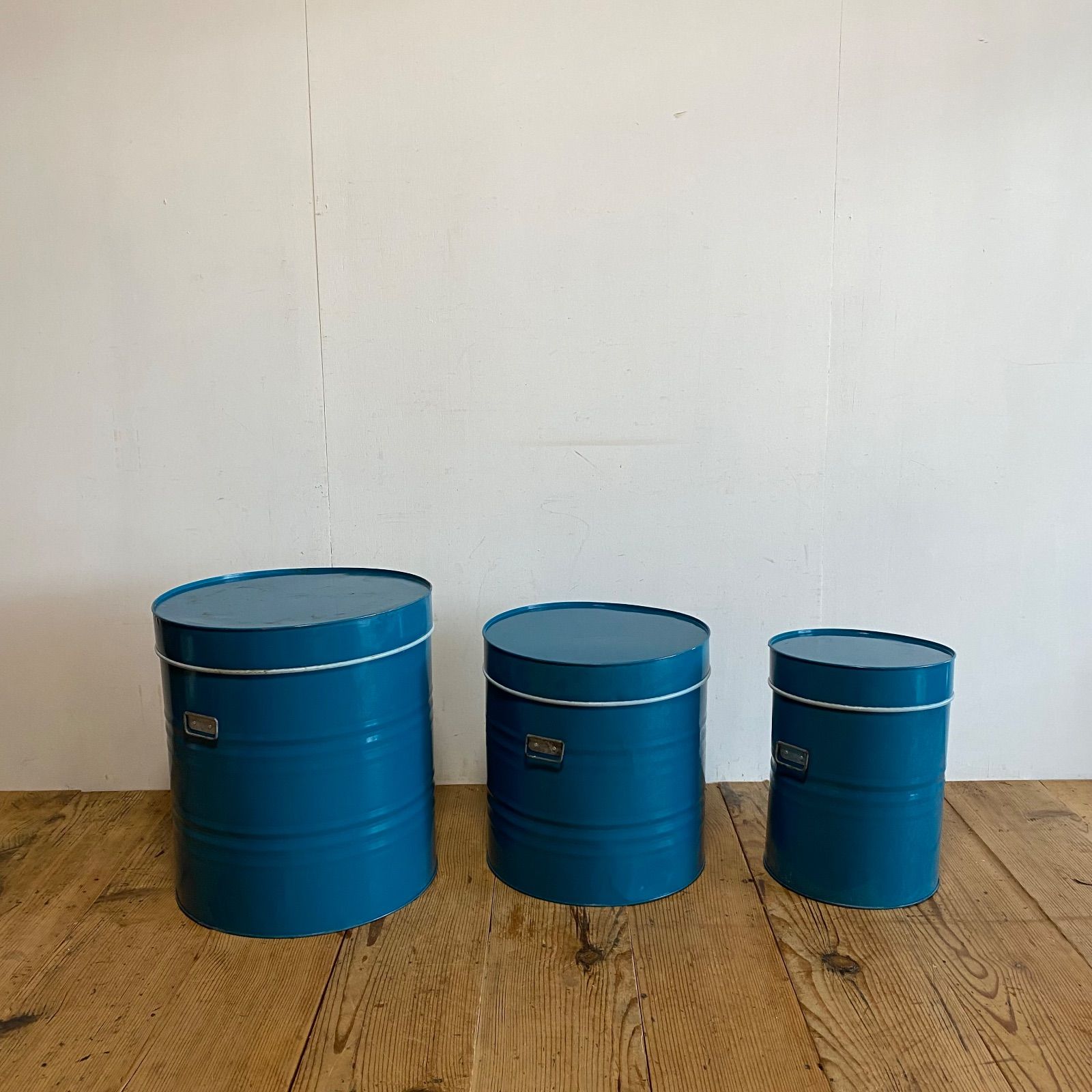 ヴィンテージ 収納缶 ブリキ缶 3点セット 系 古道具 y 342