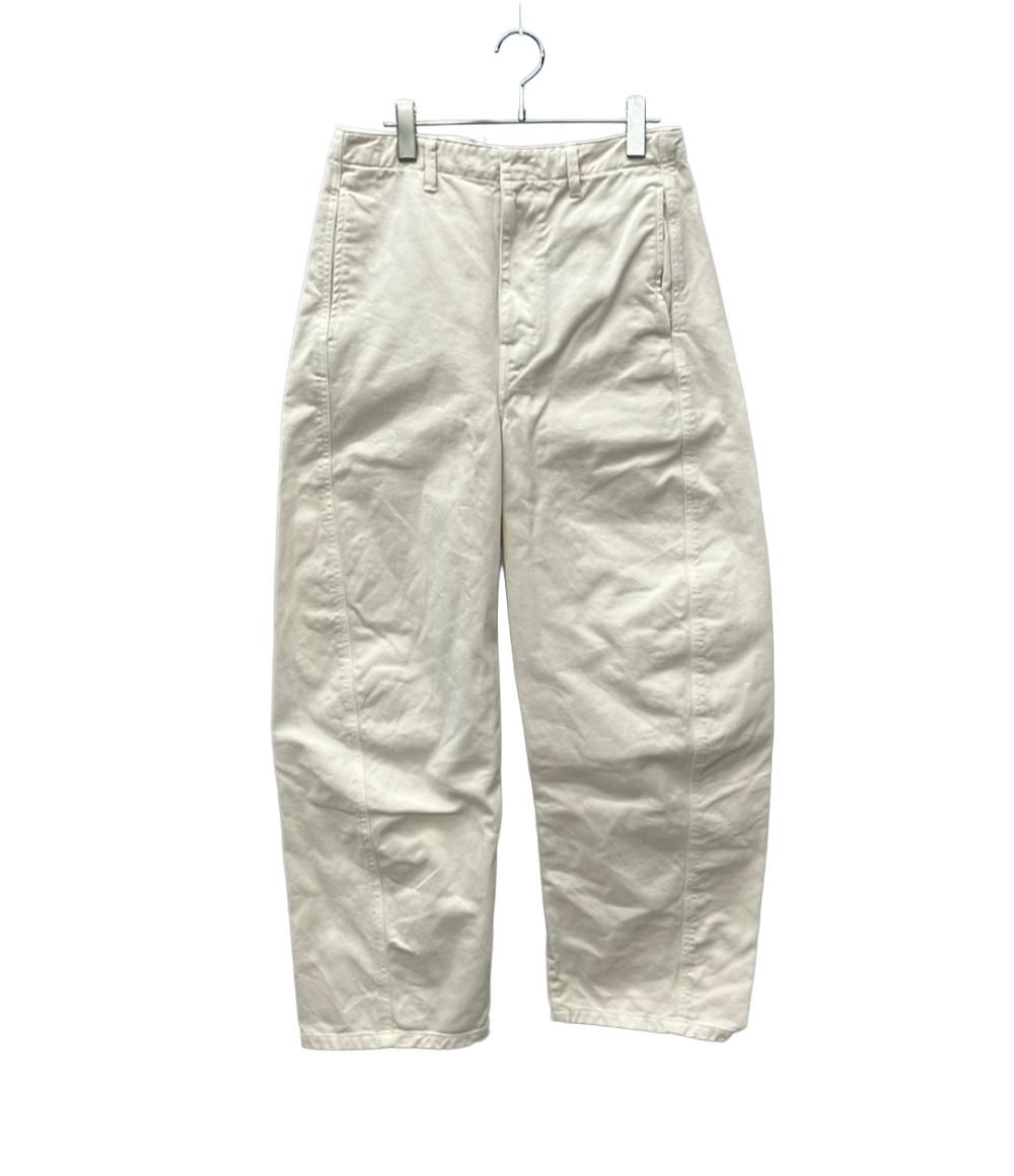 ルメール デニムパンツ ホワイト コットン ワイド 1159-343-8696 メンズ SIZE M LEMAIRE