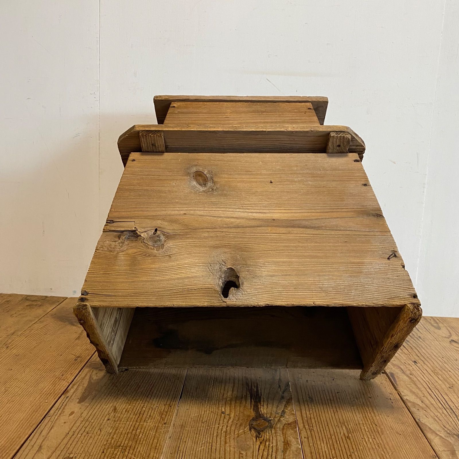 アンティーク 古道具 木製 踏み台 スツール ステップボックス 民藝