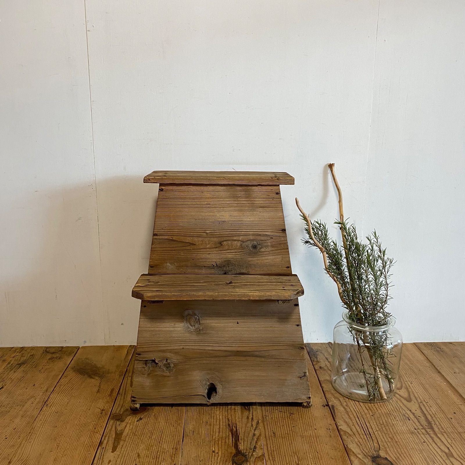 アンティーク 古道具 木製 踏み台 スツール ステップボックス 民藝