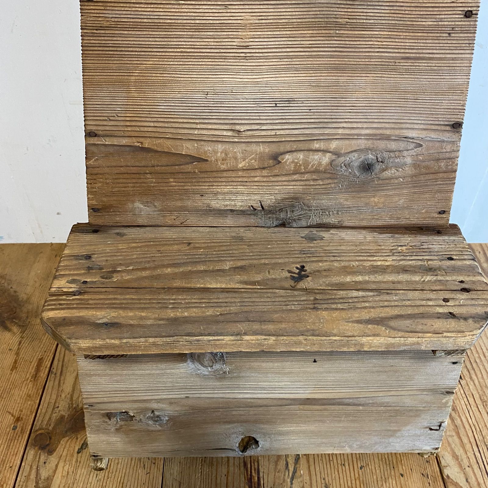 アンティーク 古道具 木製 踏み台 スツール ステップボックス 民藝