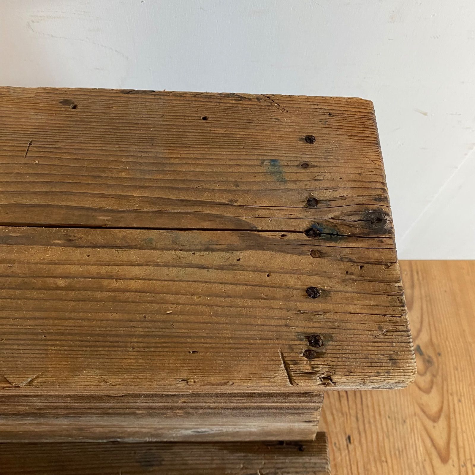 アンティーク 古道具 木製 踏み台 スツール ステップボックス 民藝