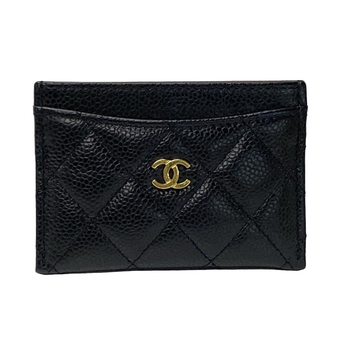 CHANEL シャネル カードケース クラシック AP 0213 黒 ゴールド金具 マトラッセ ココマーク