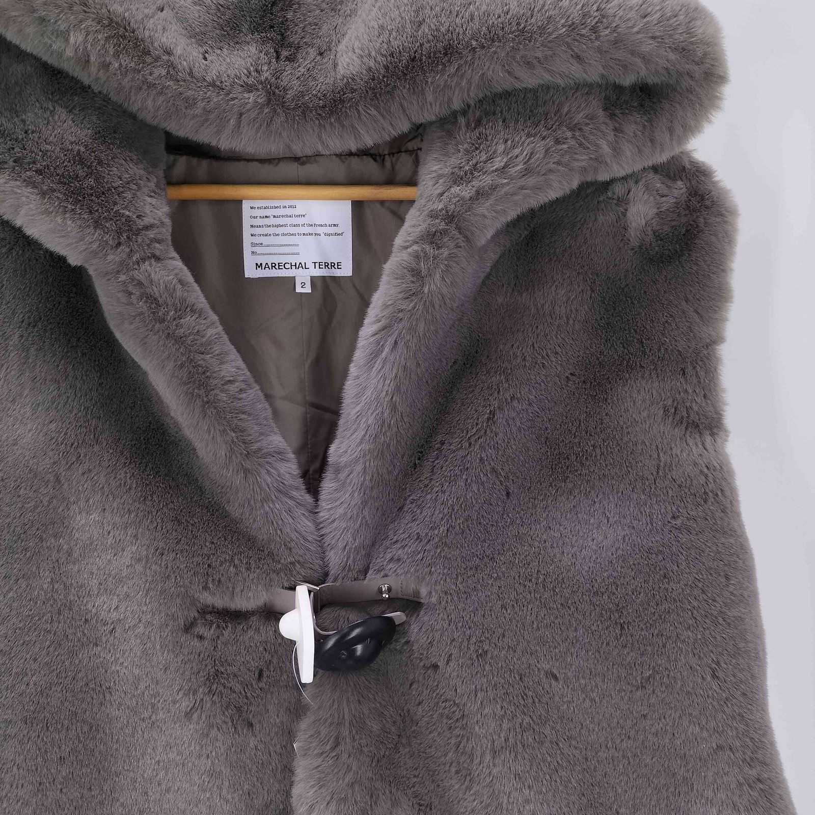  マーシャルテル TERRE 25 AW エコファー ロング ジレ フーディー ダウン ベスト キルティング レディース JPN 2 ダウンベスト キルティングベスト ジャケット アウター