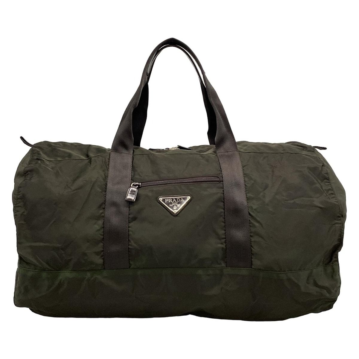 PRADA(プラダ) ボストンバッグ - カーキ レザー - メルカリ