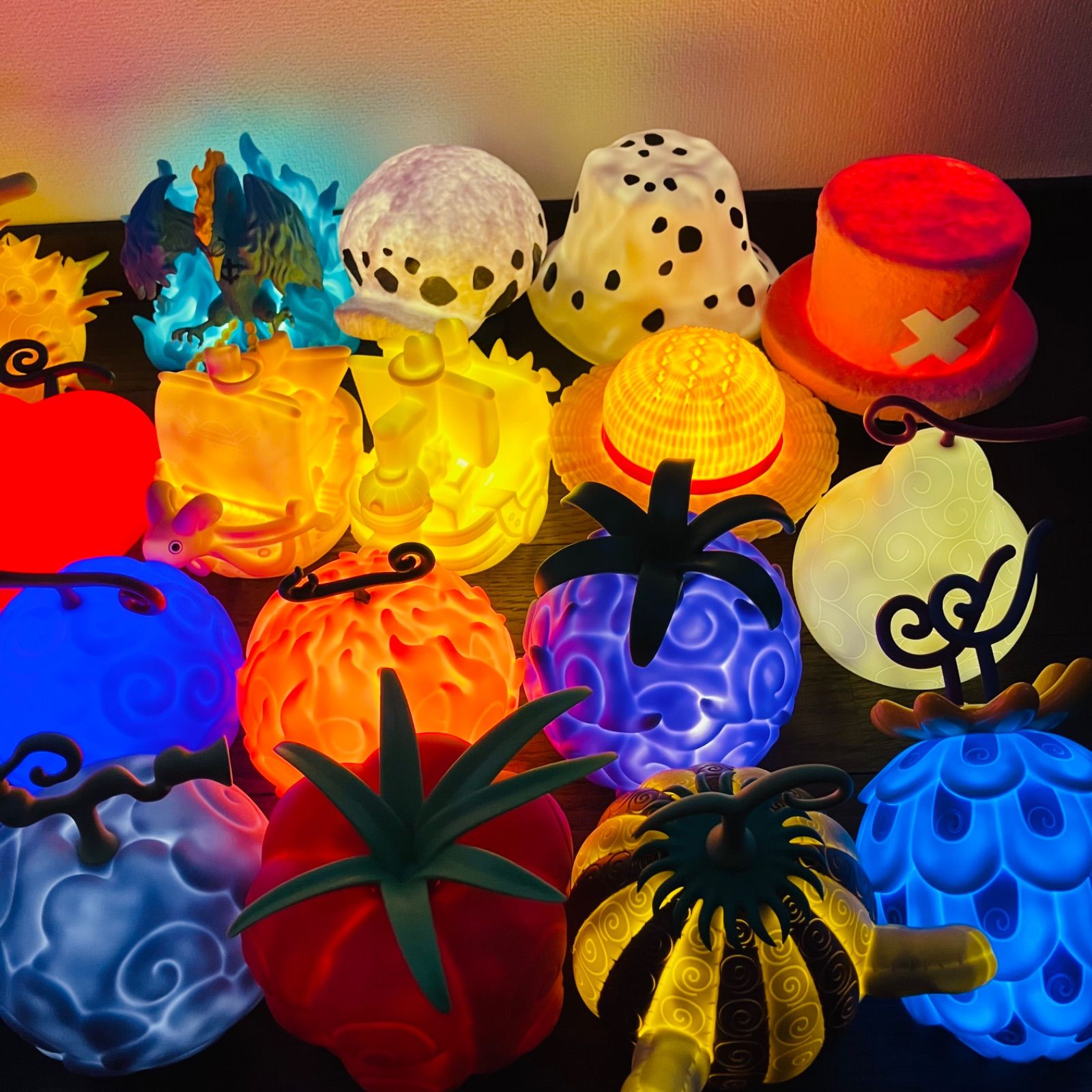 ワンピース 悪魔の実 帽子 など ルームライト 31種 フィギュア まとめ