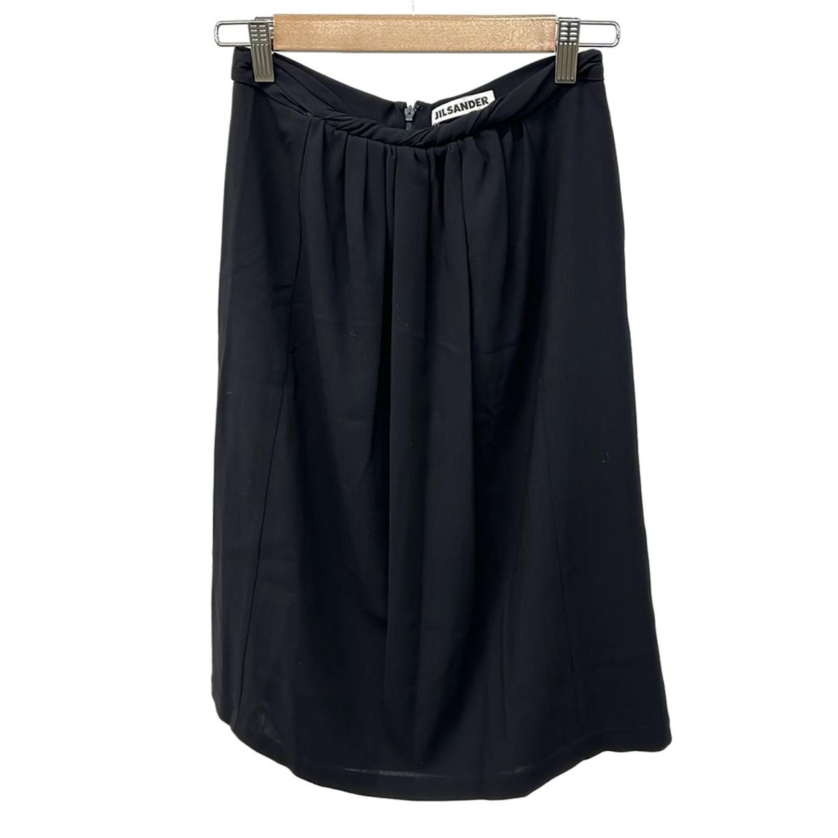 ジルサンダー スカート サイズ32 XS レディース ダークネイビー ひざ丈 フ