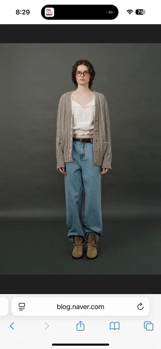  ザ バーネット ケイケーブル カーディガン グレー 長袖 カーディガン ボレロ アンサンブル