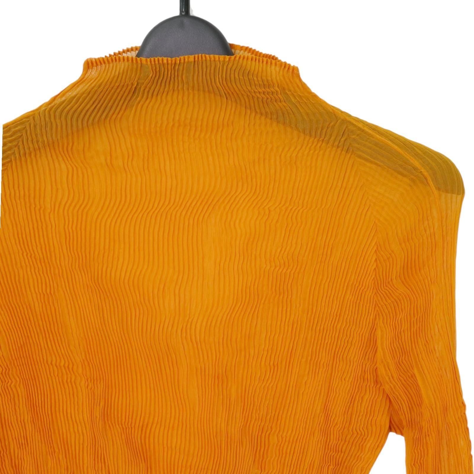 ISSEY MIYAKE イッセイミヤケ シアーハイネック プリーツトップス