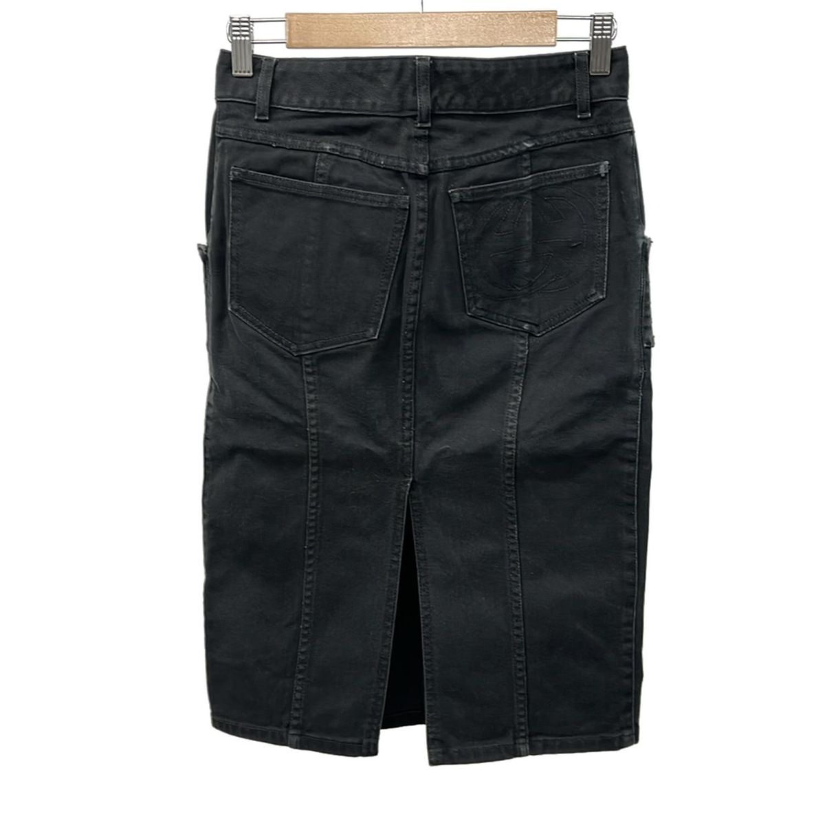 GUCCI グッチ スカート サイズ38 S レディース 黒 デニムスカート